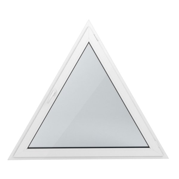 Треугольное пластиковое окно