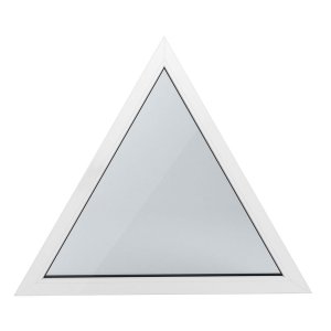 Треугольное глухое пластиковое окно
