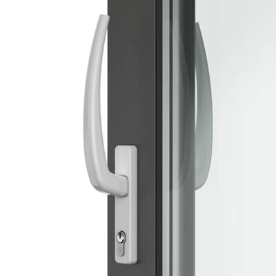 Ручка Hautau HS для раздвижных алюминиевых окон двухсторонняя с замком