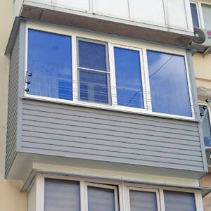 Ремонт балкона под ключ с расширением на 30 см в Севастополе